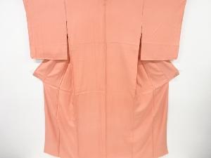 リサイクル　のり散らし模様織り出し一つ紋色無地着物